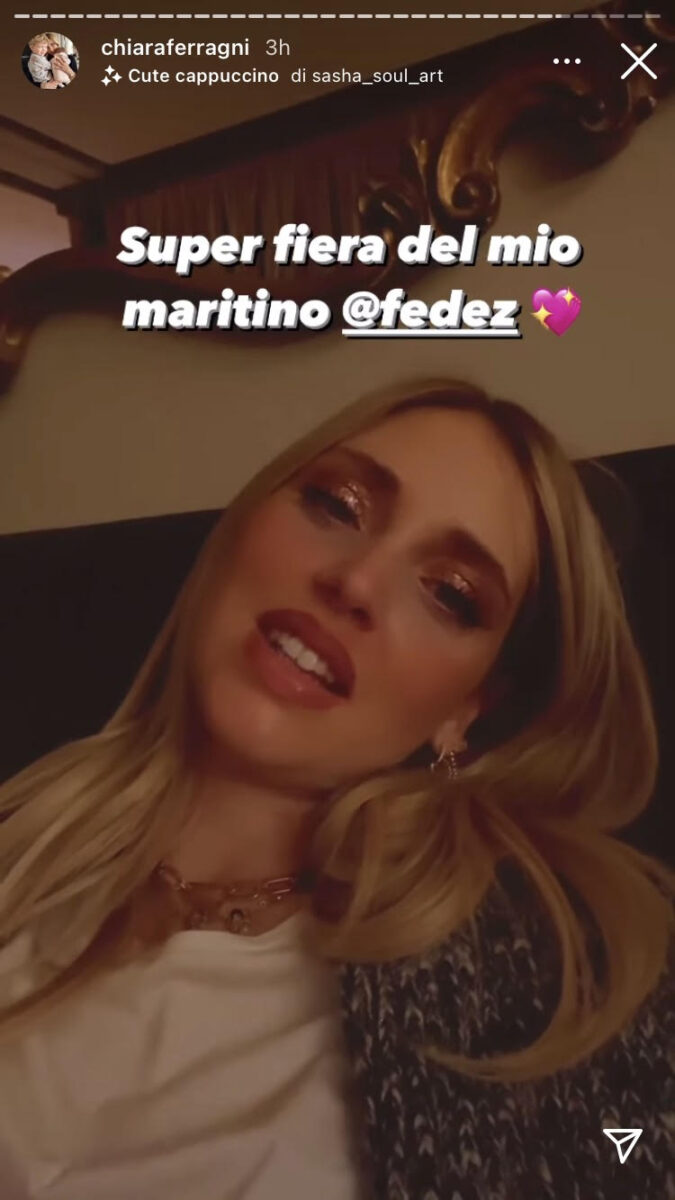 12:00 – Chiara Ferragni sostiene Fedez: “Non potrei essere più fiera di così” 12:00 – Chiara Ferragni sostiene Fedez: “Non potrei essere più fiera di così”