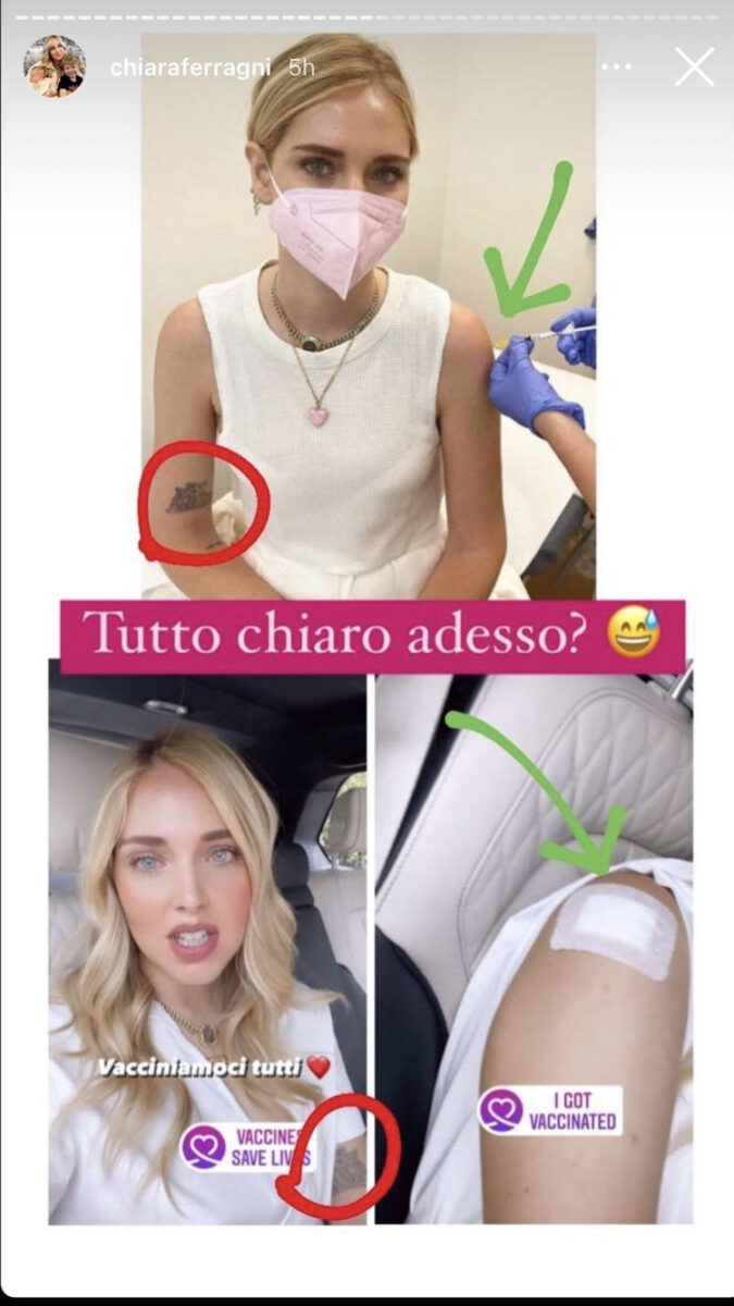 19:00 – I complottisti non credono al vaccino di Chiara Ferragni 19:00 – I complottisti non credono al vaccino di Chiara Ferragni