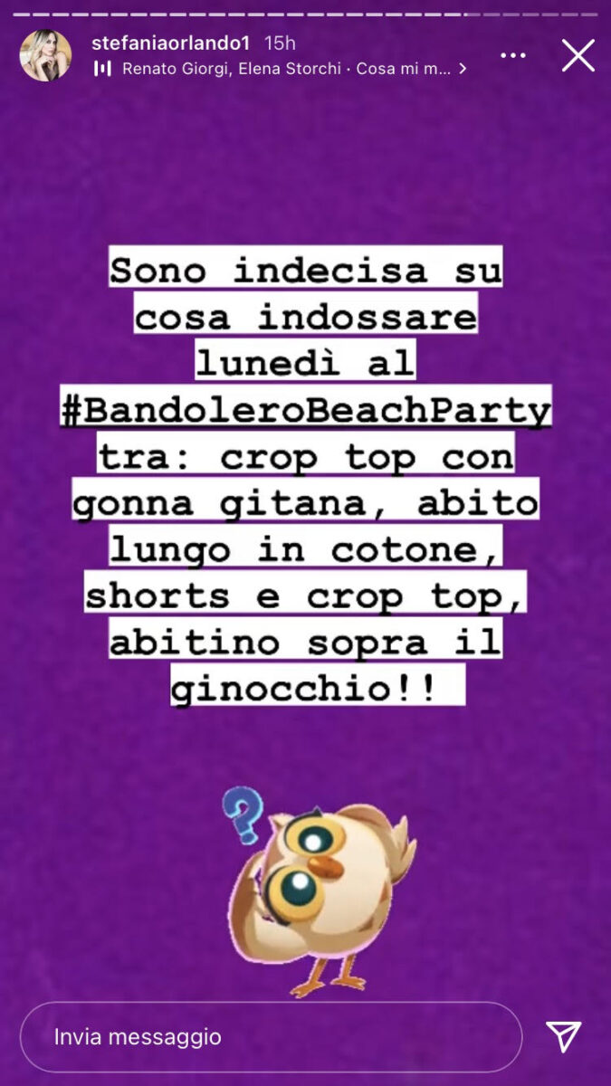 12:00 – Stefania Orlando: cosa indosser&agrave; alla festa con i fan?
