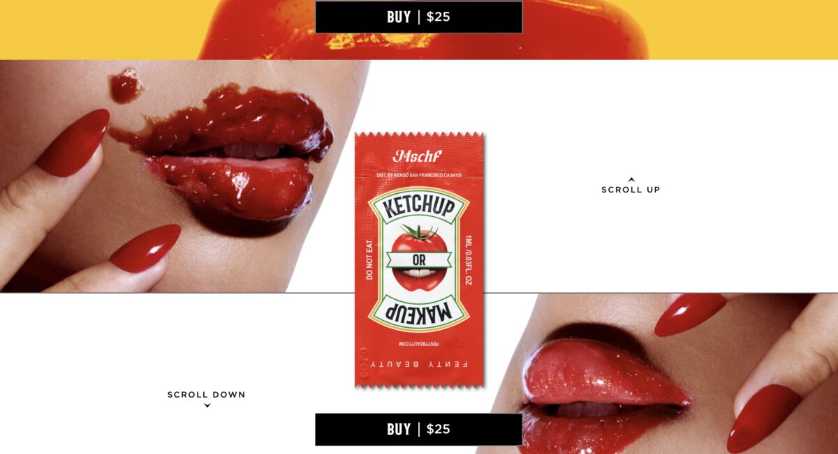 Rhianna e MSCHF: la linea beauty della cantante è fatta con il ketchup?