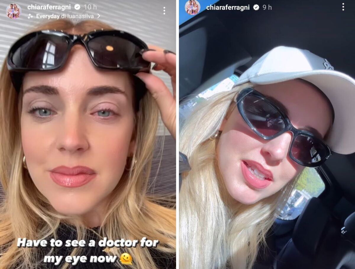 Chiara Ferragni sempre con gli occhiali scuri: problemi alla vista