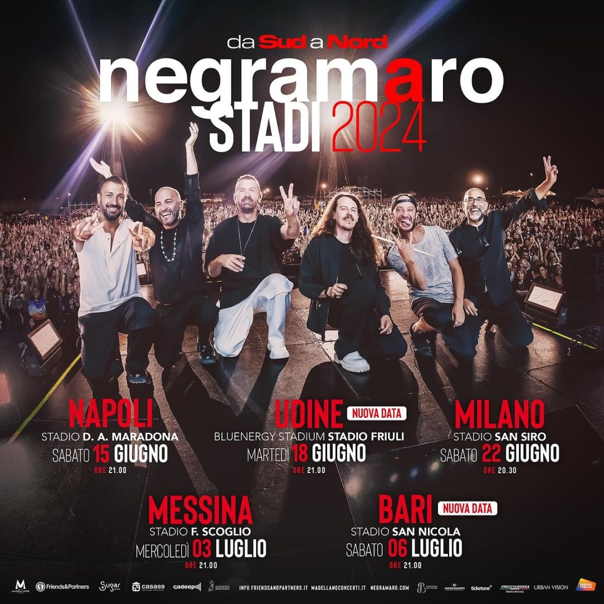 I Negramaro tornano a San Siro questa sera I Negramaro tornano a San Siro questa sera