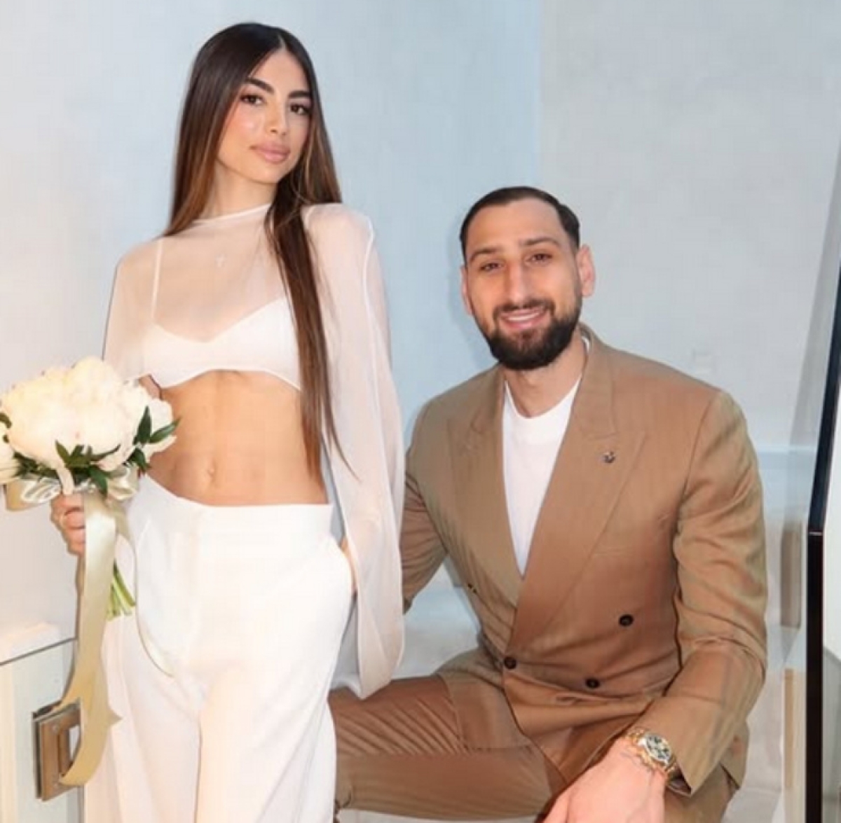 Foto Giogio Donnarumma con la moglie Alessia profilo ufficiale Instagram