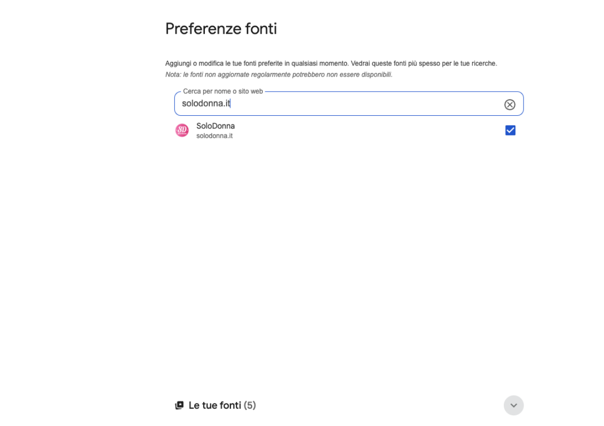 Novità Google: scegli le fonti che vuoi leggere ogni giorno Novità Google: scegli le fonti che vuoi leggere ogni giorno