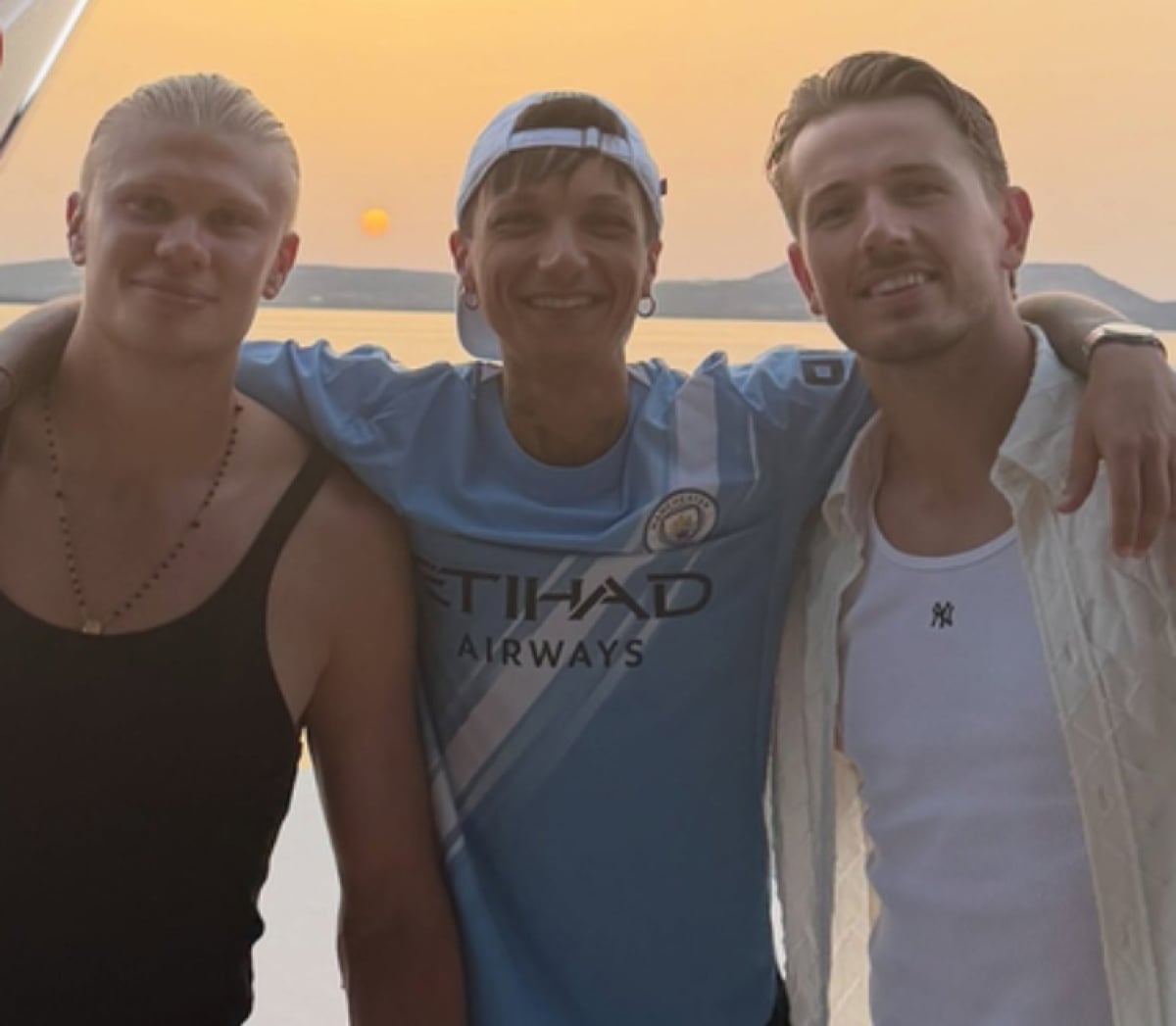 Foto Erling Haaland con Ultimo e Sander Berge profilo ufficiale Instagarm